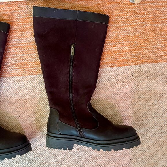 DuoBoots Oakford Knee High Boots in Dark Brown Leather 39 Wide Calf - Picture 5 of 8
